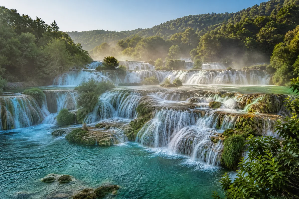 Visiter le parc national de Krka : entrées et cascades