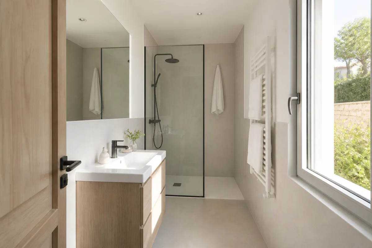 Aménager une petite salle de bain en location saisonnière